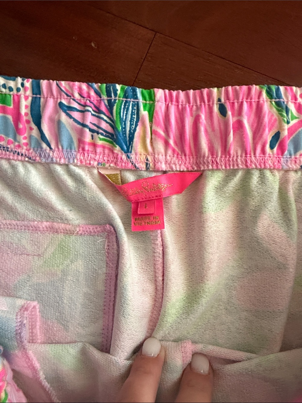 Lilly Pulitzer Pink Multicolor Floral Stretch Leggings - Picture 3 of 6